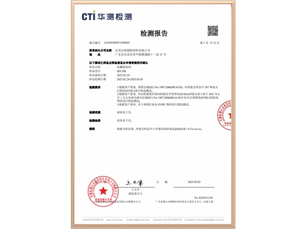 A2250100367101003C硅酮添加剂检测报告